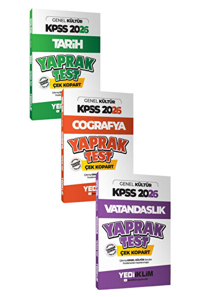 Yediiklim Yayınları 2026 KPSS-AGS Genel Kültür Tarih-Coğrafya-Vatandaşlık Çek...
