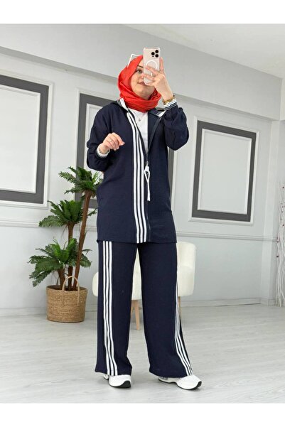 Butik Kardelen Σετ αθλητική φόρμα Hijab Navy Blue