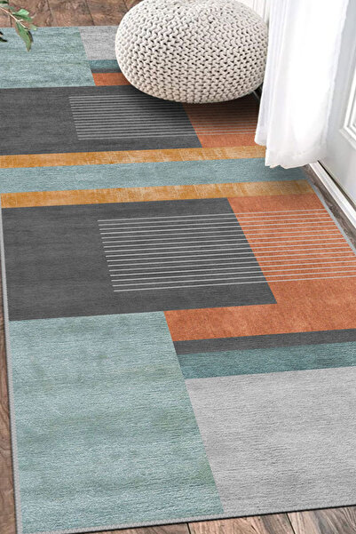 Aybek Rug Kesme Mutfak Halısı Desenli Dijital Baskı Yıkanabilir Kaymaz Taban İnce Salon Çocuk Halısı