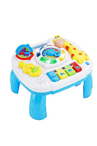 İSP Musical Giraffe interactive activity table for babies with sounds, lights, piano keys and di