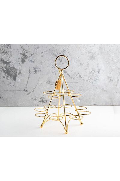 TOHFAT-AL MAIDAH 12-piece gold tower cup holder