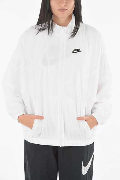 Nike Logo Embroidered Solid Color Windbreaker Jacket