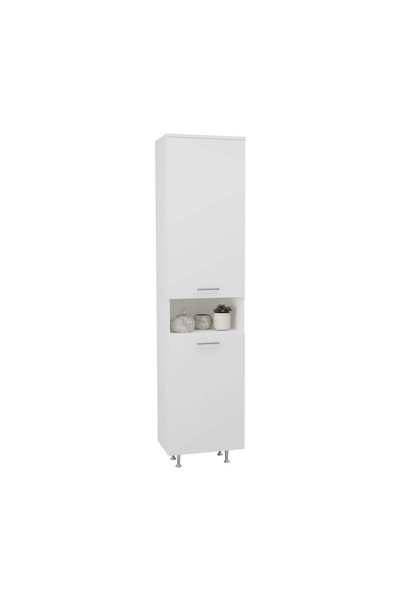 haaus.ro Dulap Baie Dax, cos rufe, Alb, 45 x 32 x 188 cm