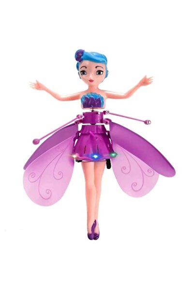 dalimag Păpușă zburătoare Pixie cu aripi, USB, ABS, 6+ ani, violet, Dalimag