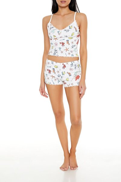 Forever 21 Deniz Kızı Desenli Pijama Takımı