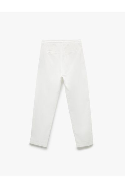 Koton Cotton Pocket Detailed Waist Lace-Up Trousers
