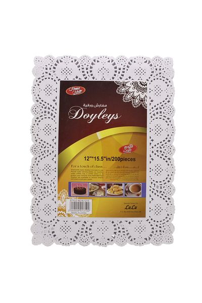 Homemate Home Mate Rectangle Doyleys 12x15.5 Inch – 200pcs Disposable Paper Lace Sheets