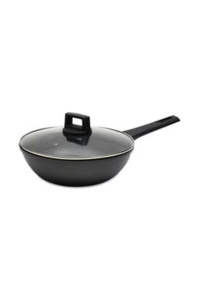 Chefline Die Cast Aluminium Wok Pan with Lid, 28 cm, KSCG28