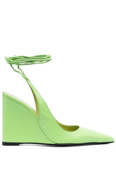 By Far By Far Vaughn Leather Wedge Pumps