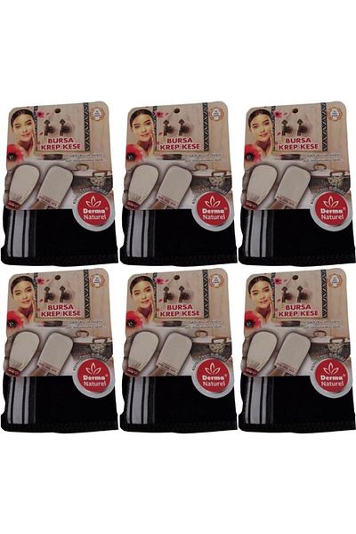 Derma Naturel Crepe Pouch - Black Ms-28 (Set of 6)