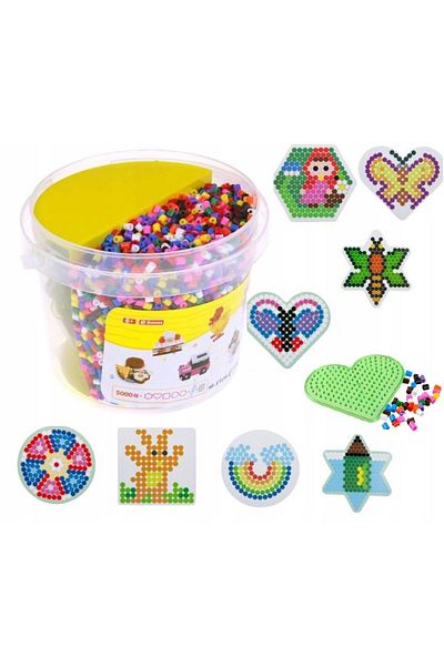 OEM Set of 5000 iron-on beads, 6+ years, Multicolor