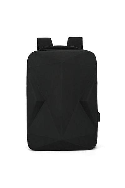 MBrands Rucsac 8801, carcasă rigidă, port USB, buzunar pentru laptop de 15,6", subțire