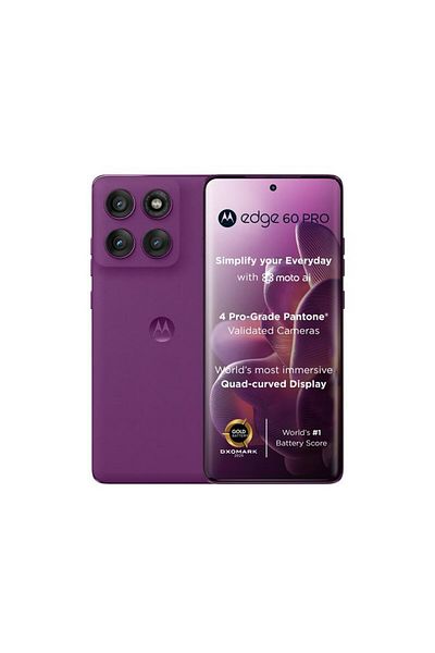 Motorola Edge 60 Pro 5G Smartphone, 12 GB RAM, 512 GB , Sparkling Grape