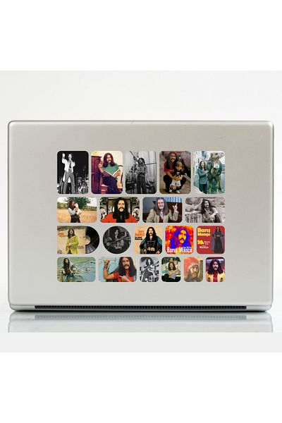 Ororabutik 47 Pieces Barış Manço Sticker Set - Sticker Set Sketchbook