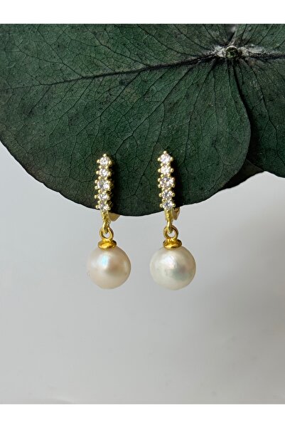 DURAN TAKI TASARIM Gerçek İnci Gümüş Küpe