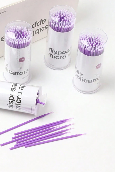 ruby face Microbrush Silk Eyelash Sticks 100 τεμάχια Βούρτσες Microbrush