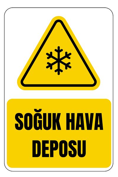 Girl Power 35 X 50 Cold Storage (Yellow) Foil Printing Sticker Warning Sign