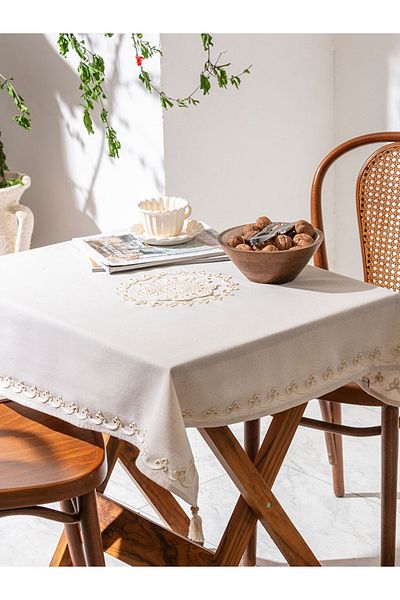 LC Waikiki Summer Collection Embroidered Tablecloth 90X90 cm City