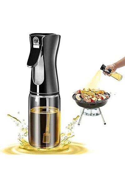 Yuwell YU WELL Glass Spray Bottle, Olive Oil Sprayer, For BBQ, Salad, Baking, Grilling (200ml, M5-Black)