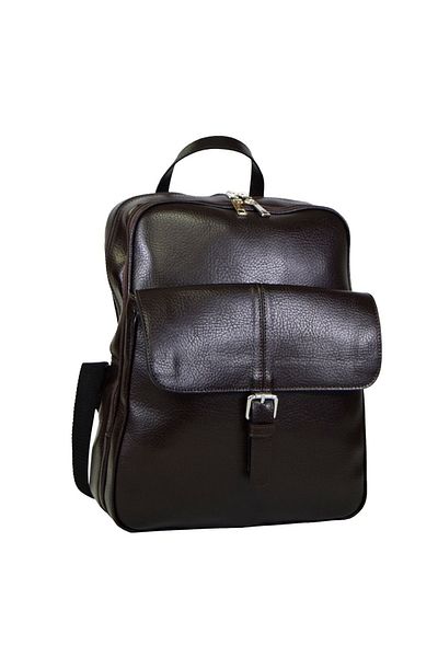 Magazinul de genti Unisex backpack made of soft natural leather, model 245, Matte brown