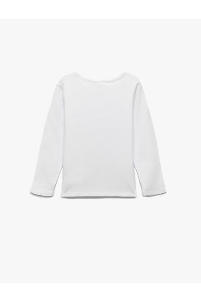 Koton Cotton Long Sleeve Crew Neck Camisole Basic T-Shirt