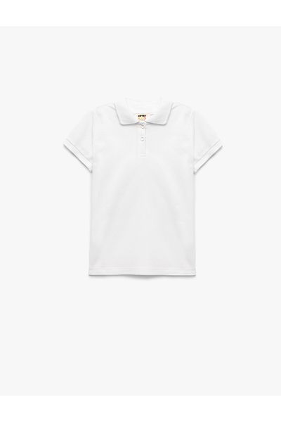 Koton Cotton Short Sleeve Basic Polo Collar T-Shirt
