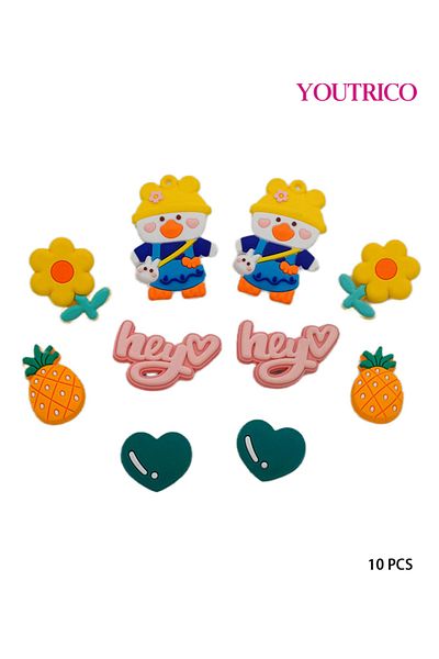 Youtrico 10pcs Yellow Duck Charms Jibbitz Charms For Crocs - Slipper Ornament