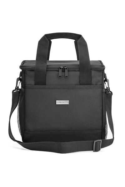 zagatto Geantă izotermă pentru prânz, neagră, 15L, impermeabilă, pliabilă, cu...