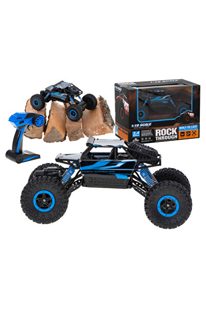 ideal STORE Masinuta cu Telecomanda Rock Through idealSTORE, Accesorizat cu 2 Motoare Puternice, Roti mari de Te