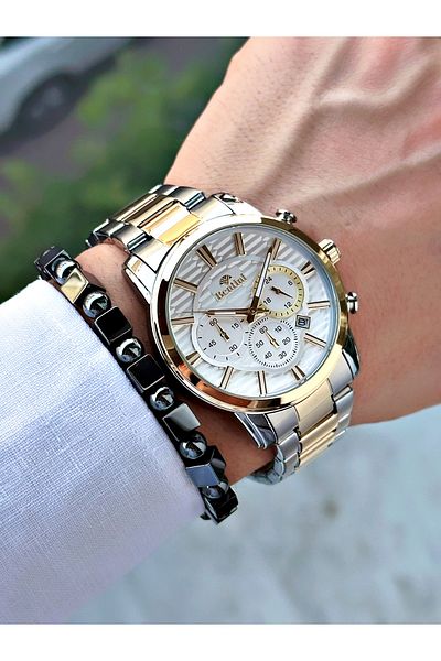 Bentini Men's Wrist Watch – Functional, Steel Band, Waterproof, 2-Year Warranty