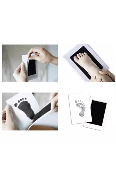 ideal STORE Kit Amprenta idealSTORE, Non Toxic, Tus Negru Reutilizabil, Amprenta Detaliata, pentru Piciorute si