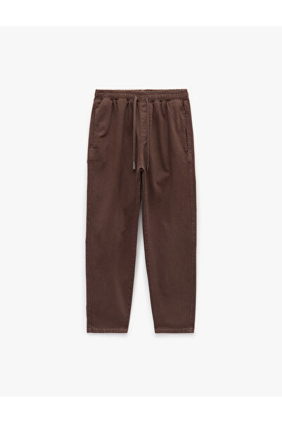 Koton Cep Detaylı Pamuklu Straight Fit Beli Bağcıklı Rahat Kesim Gabardin Pantolon