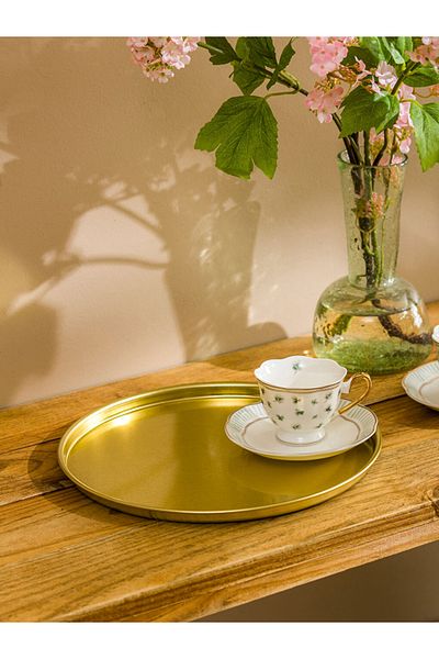 LC Waikiki Summer Collection Decorative Metal Tray 25 cm City
