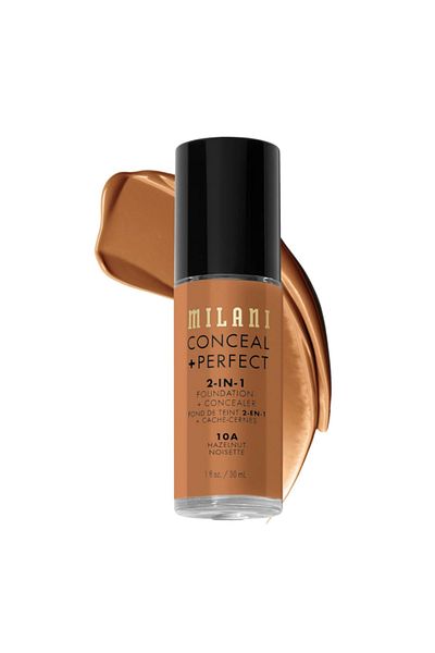 MILANI Cosmetics 2-in-1 Cruelty-free Liquid Foundation and Concealer - Hazelnut 30ml