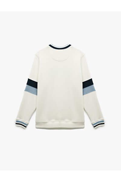 Koton Φούτερ με μακρυμάνικο λαιμόκοψη με μπλοκ χρώματος College