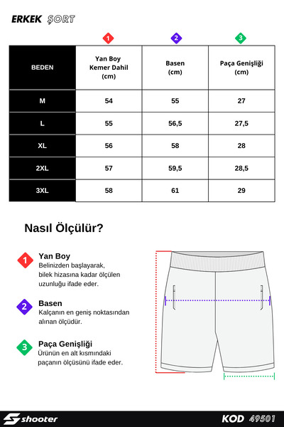 Shooter Sportswear Чоловічі літні шорти Sax з кишенями та зручним кроєм