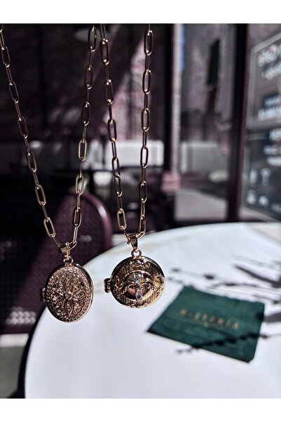 Miltonia Vintage Kapaklı Çelik Kolye