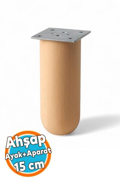 NZB Ahşap Silindir Ayak 15 cm Aparat Dahil Mobilya Koltuk Kanepe Sehpa Masa A...