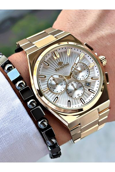 Bentini Men's Wrist Watch – Functional, Steel Band, Waterproof, 2-Year Warranty
