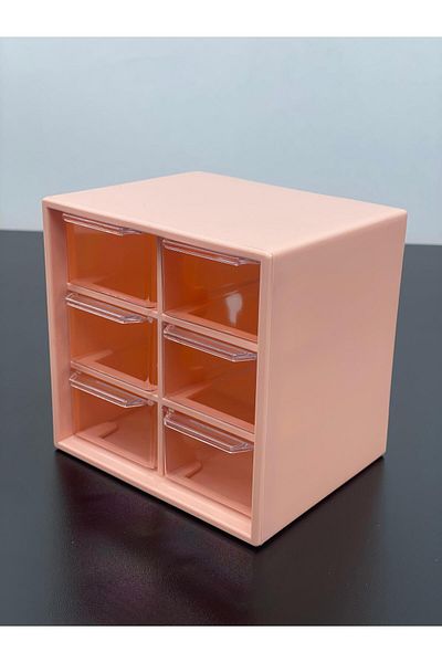YzHome Plastic Drawers 6 Compartments Organizer Jewelry Buckle Accessory Storage Organizing Box Box Storage Container