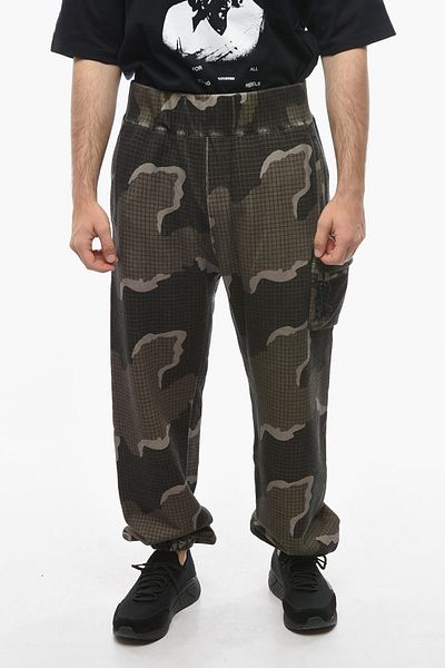 Undercover Pantaloni jogging Eastpack cu model camuflaj și buzunar lung cu fermoar