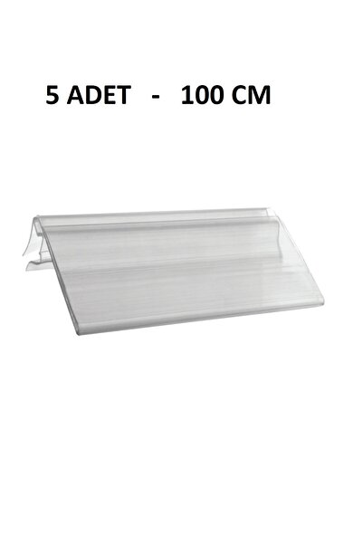 RafBurada 25 Adet Cam Raflar Için Rafa Geçmeli Plastik Fiyat Etiketliği