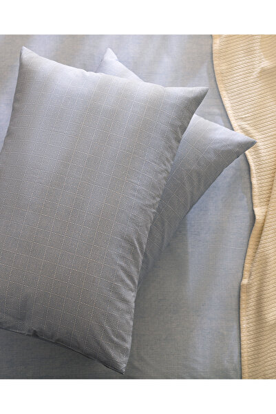 Madame Coco Odette King Size 100% Cotton Ranforce Fitted Sheet Set - Blue