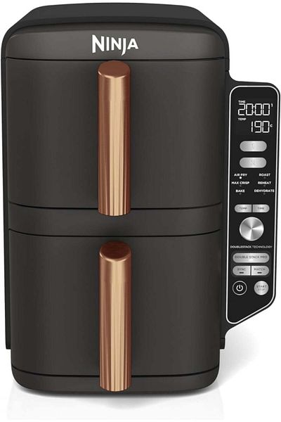 NINJA Friteuza cu aer cald Ninja Double Stack XL, negru/auriu