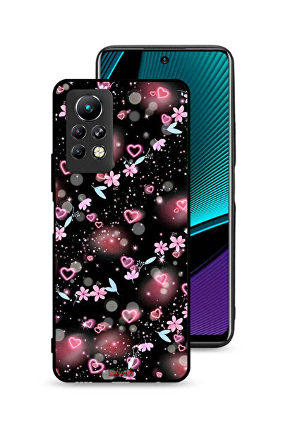 Tolwak غطاء حماية لهاتف إنفينيكس نوت 11 برو بنقشة قلوب وزهور صغيرة