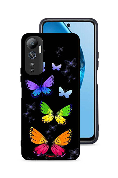 Tolwak غطاء حماية لهاتف Infinix Hot 20 4G بنقشة فراشات ملونة