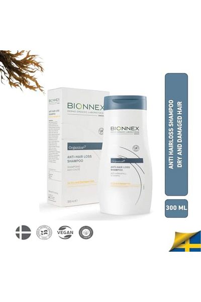 Bionnex Organica Anti-HairLoss Shampoo for Dry & Damaged Hair – with 25 Plant & Sea Extracts, Vita