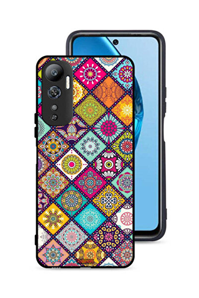 Tolwak غطاء حماية لهاتف Infinix Hot 20 4G بنقشة مربعات ماندالا