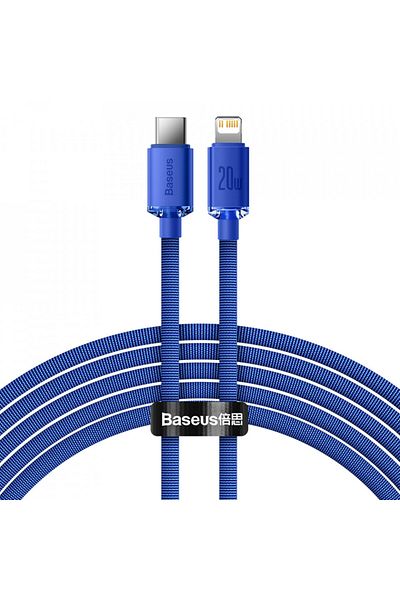 Baseus Type-C to Lightning data cable, 20W, 2m, Baseus Crystal Shine (CAJY000303) - Blue