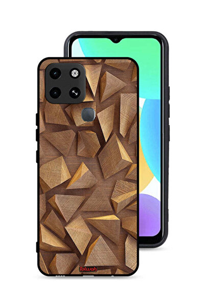 Tolwak غطاء حماية لهاتف إنفينيكس سمارت 6 بتصميم قطع خشبية فنية